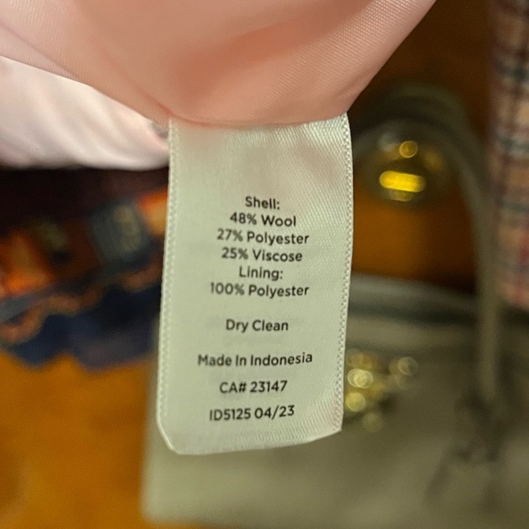 Wool-Blend Tweed Blazer with Gold Crest Buttons - Picture 5 of 5